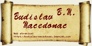 Budislav Macedonac vizit kartica